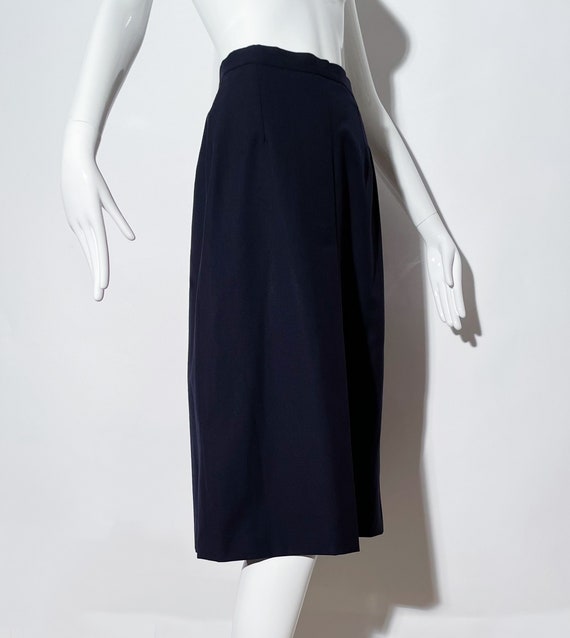 Burberry Navy Pleated Skirt - image 2