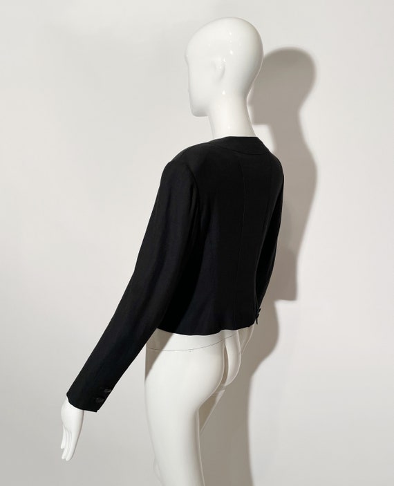 Karl Lagerfeld Linen Cropped Blazer - image 4