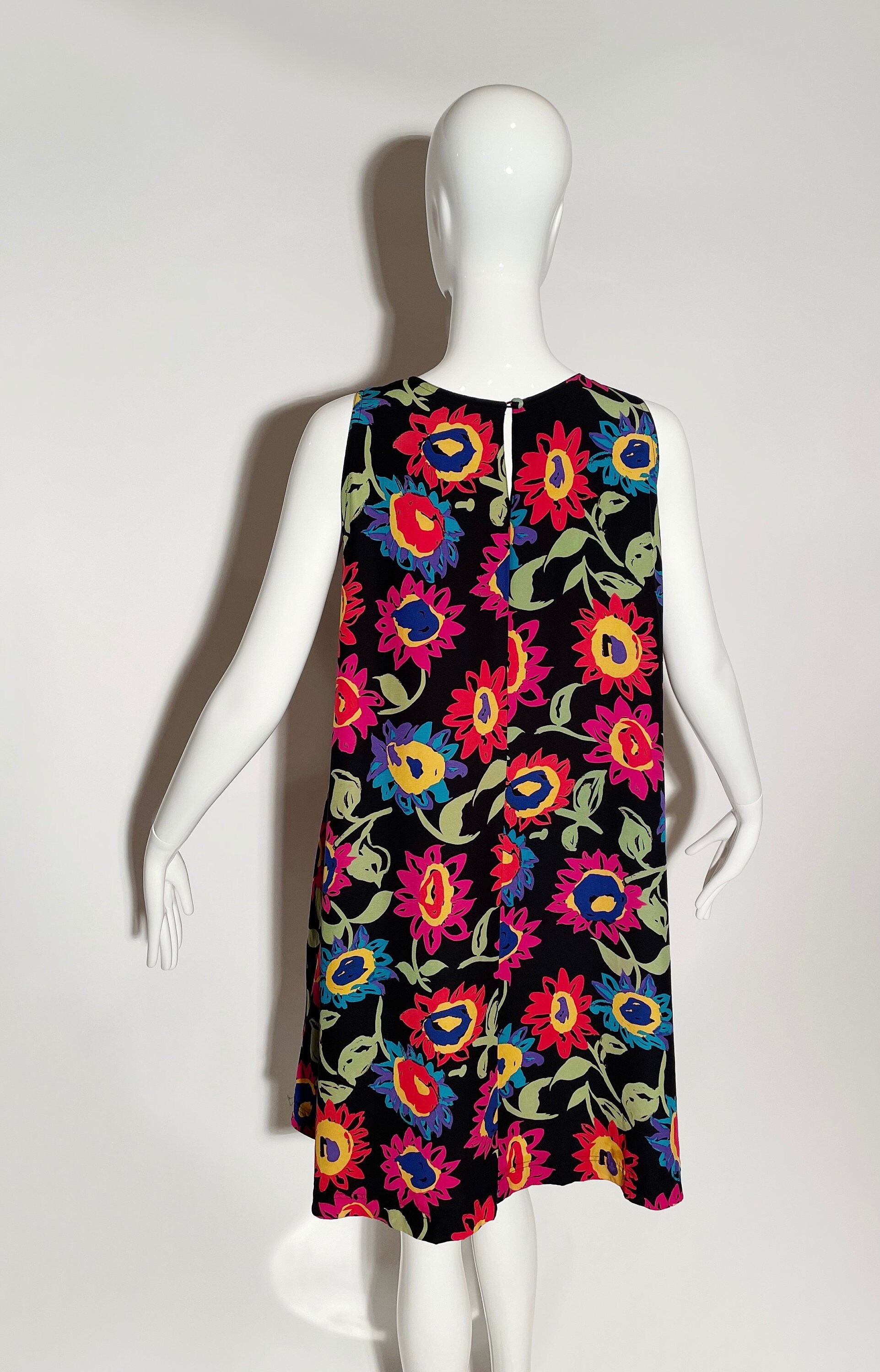 Emanuel Ungaro Silk Floral Dress - Etsy