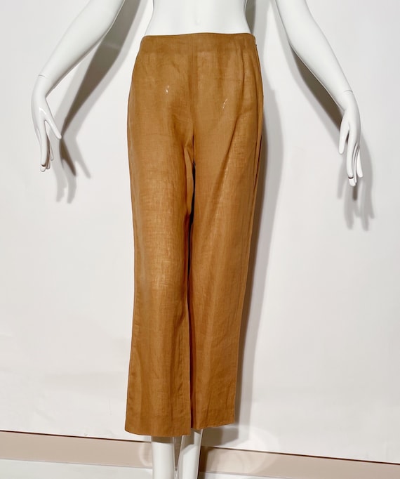 Armani Tan Linen Pants - image 1