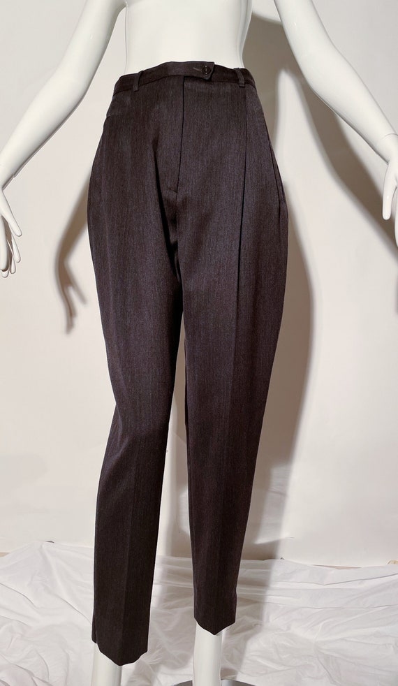 Burberry Pleated Grey Trouser