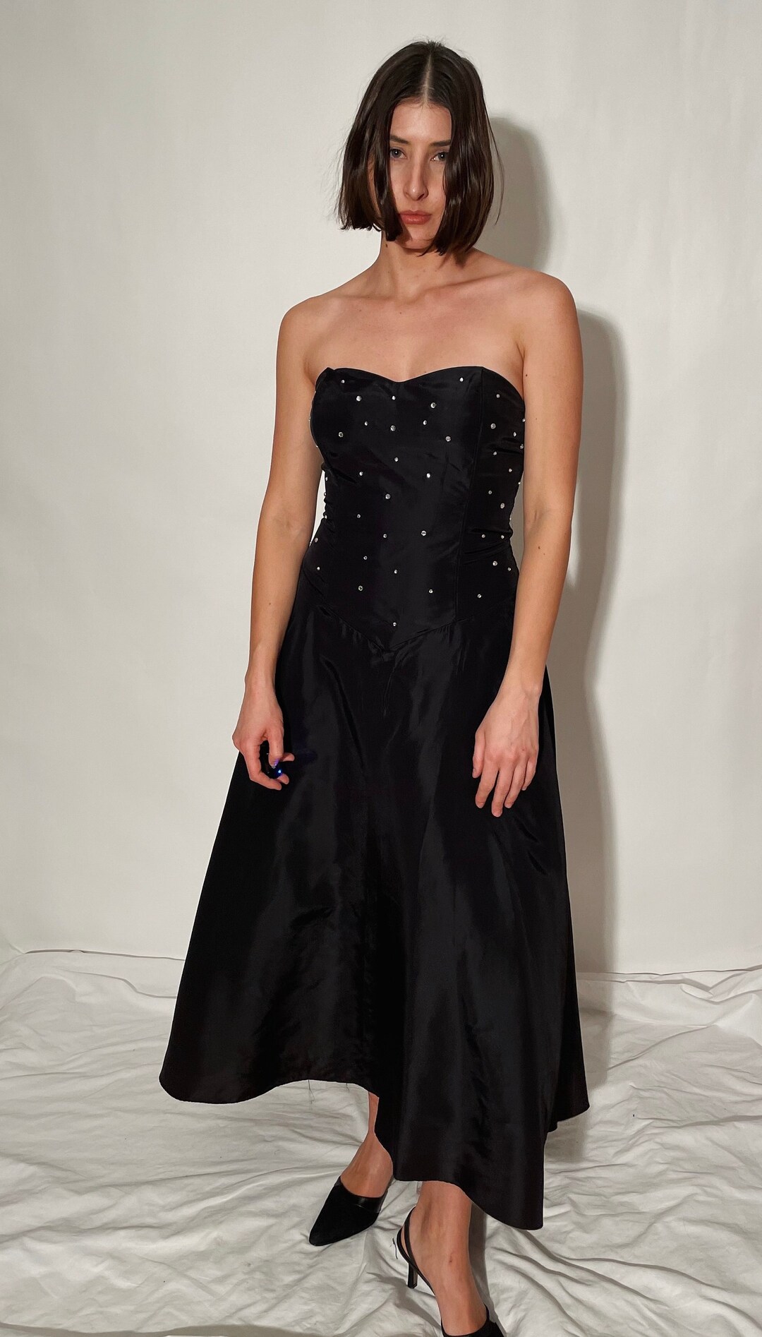 Rhinestone Corset Dress - Etsy