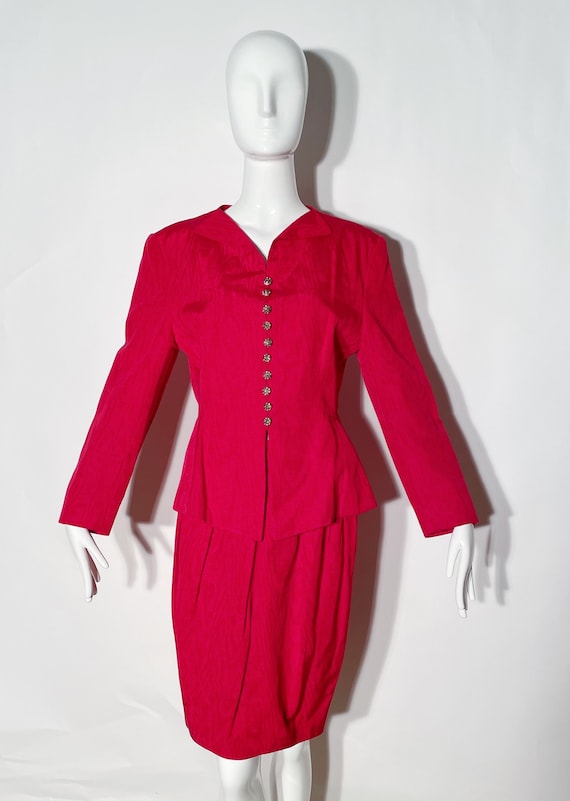 Guy Laroche Red Skirt Suit