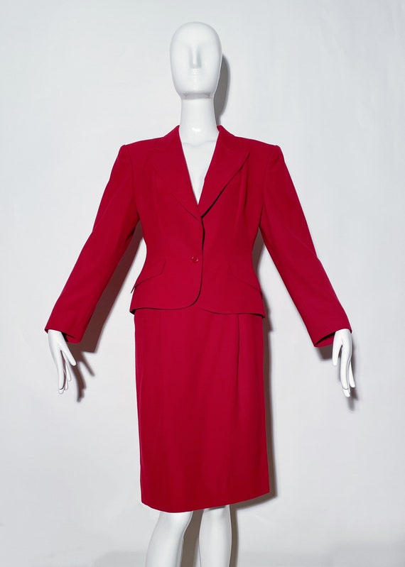 Gucci Red Skirt Suit