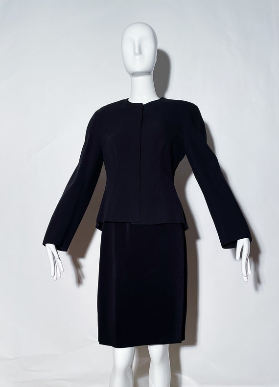 Giorgio Armani Black Skirt Suit