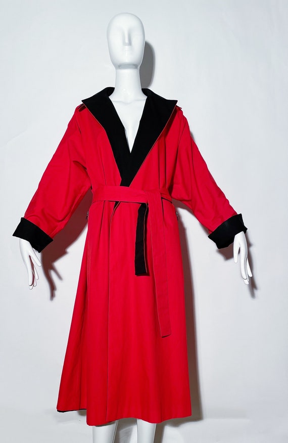 Pauline Trigere Reversible Belted Trench Coat - image 6