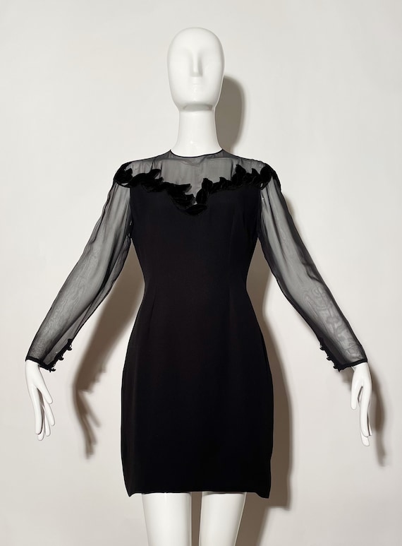 Jean Louis Scherrer Mesh Cocktail Dress