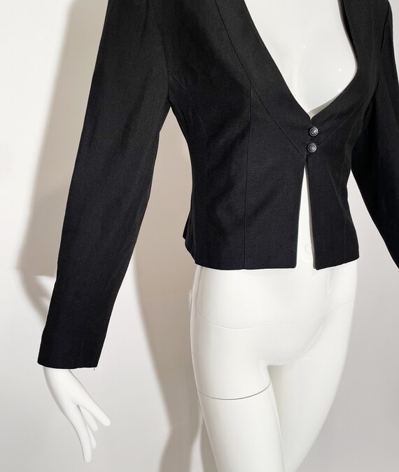 Karl Lagerfeld Linen Cropped Blazer - image 3
