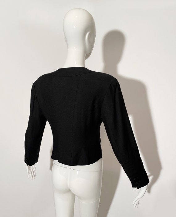 Karl Lagerfeld Linen Cropped Blazer - image 7