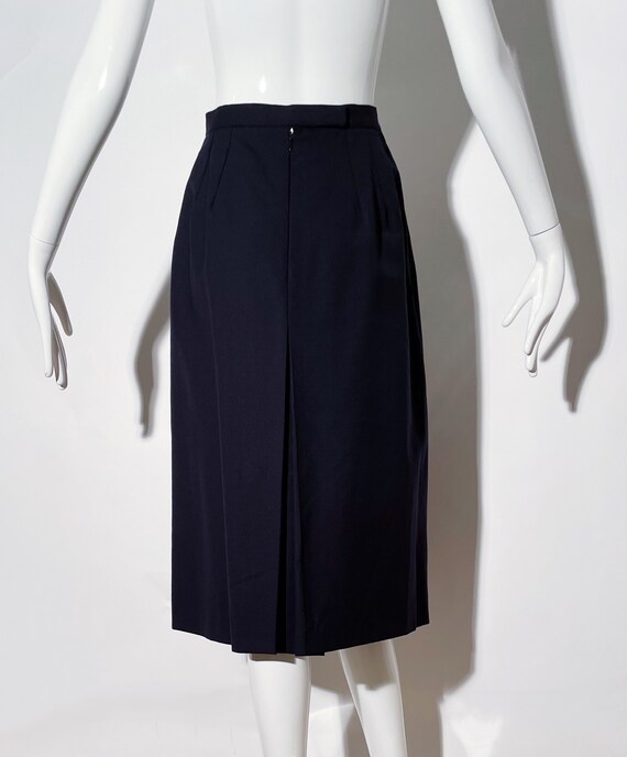 Burberry Navy Pleated Skirt - image 3