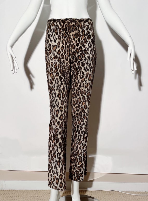 Dolce & Gabbana Fuzzy Leopard Print Pants - image 1