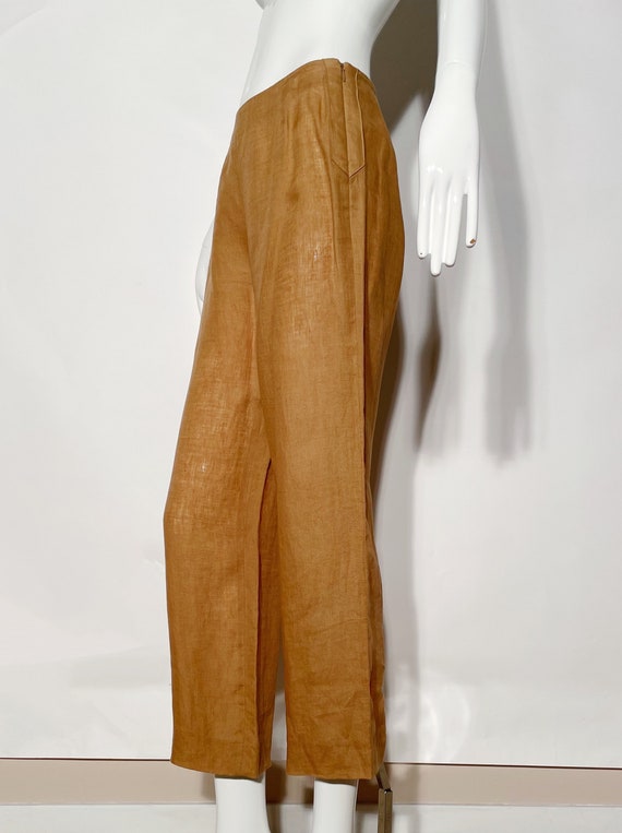 Armani Tan Linen Pants - image 5