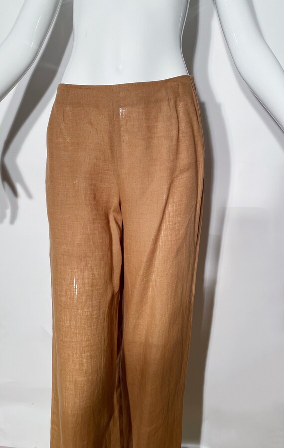 Armani Tan Linen Pants - image 2