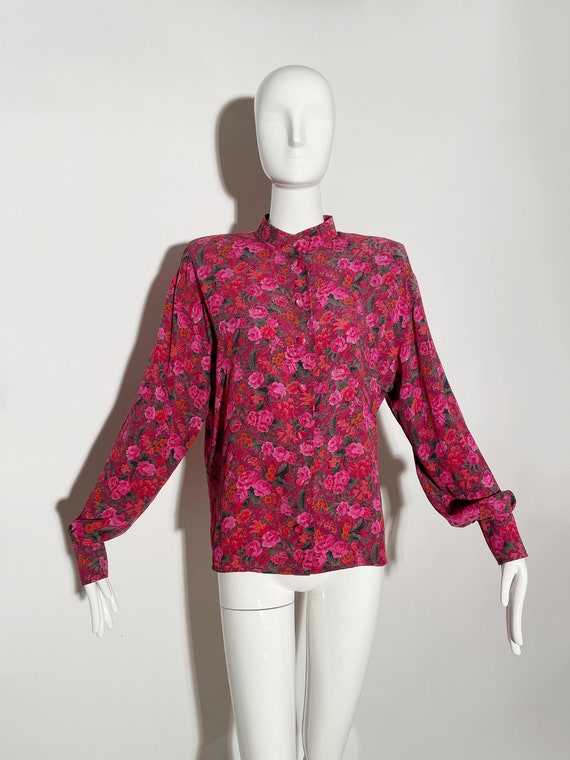 Emanuel Ungaro Floral Button Down Blouse