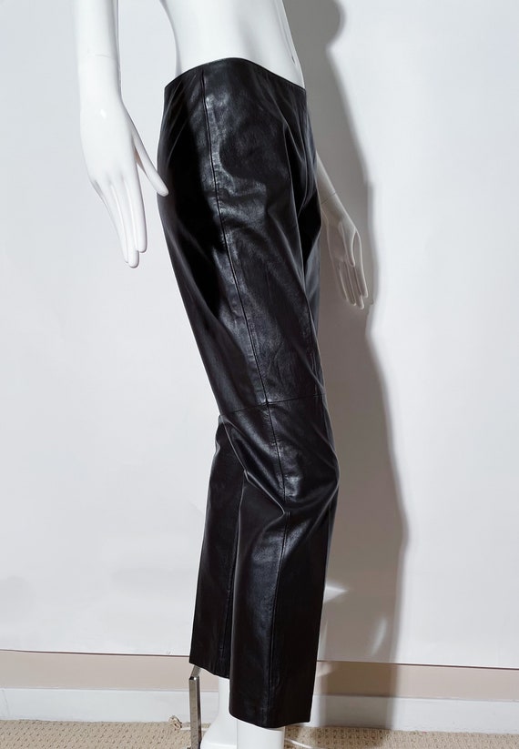 Vintage Chocolate Brown Leather Pants - image 3