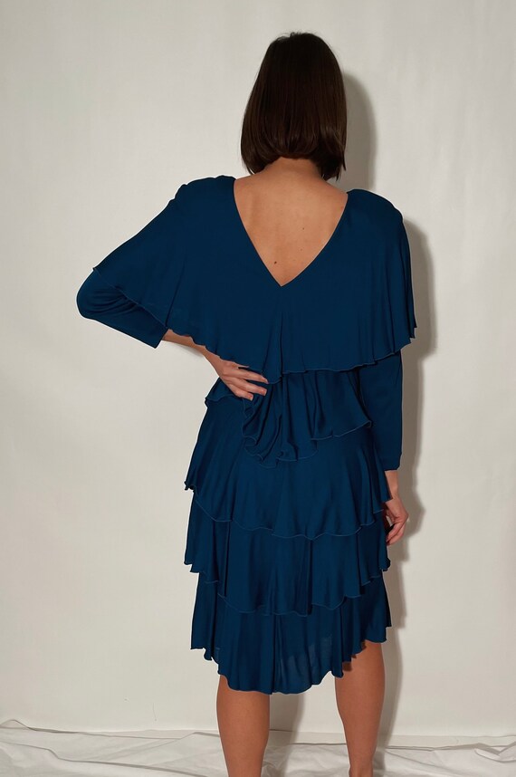 Layered Ruffle Cocktail Dress - image 2