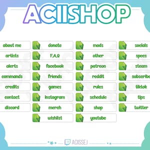 30 Sims Plumbob Twitch Panels, The Sims 4 Panels, Cute Stream Panels, Twitch Set, Simmer, TS4