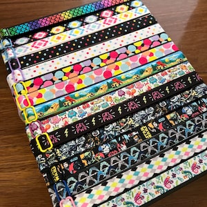Adjustable Planner Band also Bookmark or Notebook or Tablet Band pick your Rainbow Geometric elastic FOE