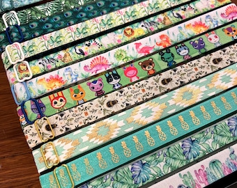 Banda de planificador ajustable, también marcapáginas, cuaderno o banda para tableta, elija su planta verde, hojas, abeja, cactus, elástico FOE