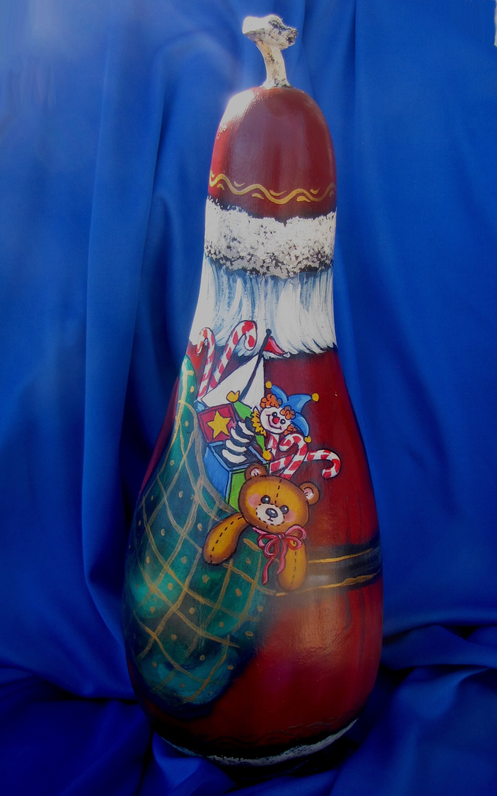 Candy Cane Santa Gourd Etsy