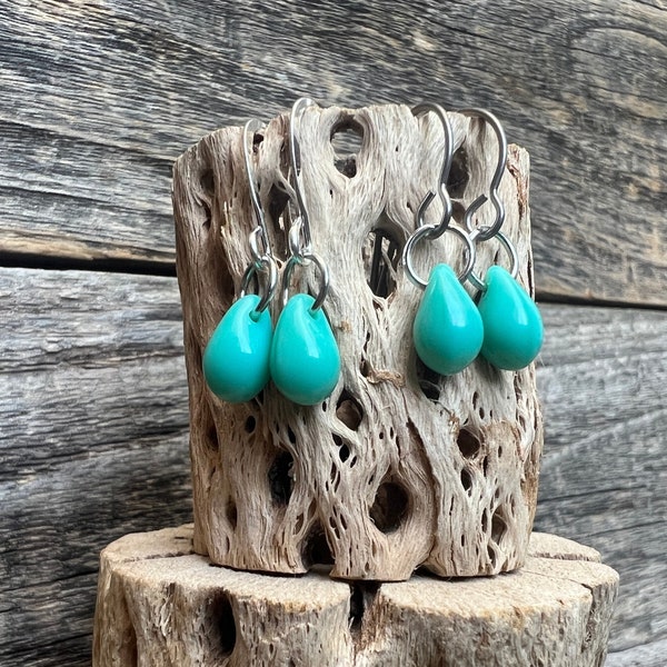 Turquoise Blue Glass Etsy
