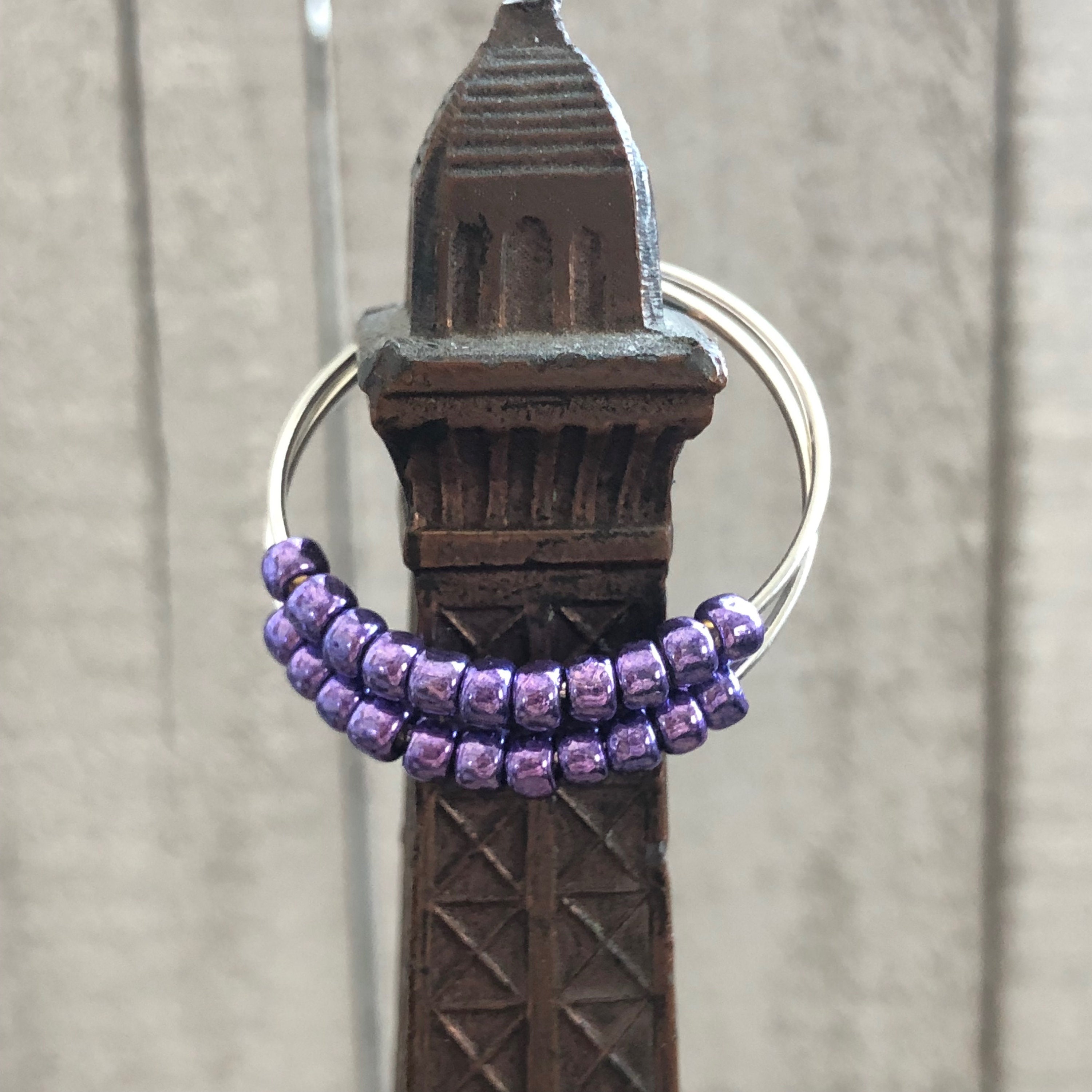 small purple hoop earrings