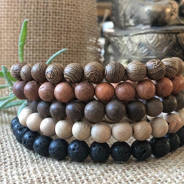 Wood Bead Bracelet Etsy Wood Bead Bracelet Etsy