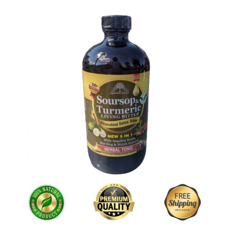 Soursop and Turmeric Living Bitters Tonic 100 Pure Organic Etsy