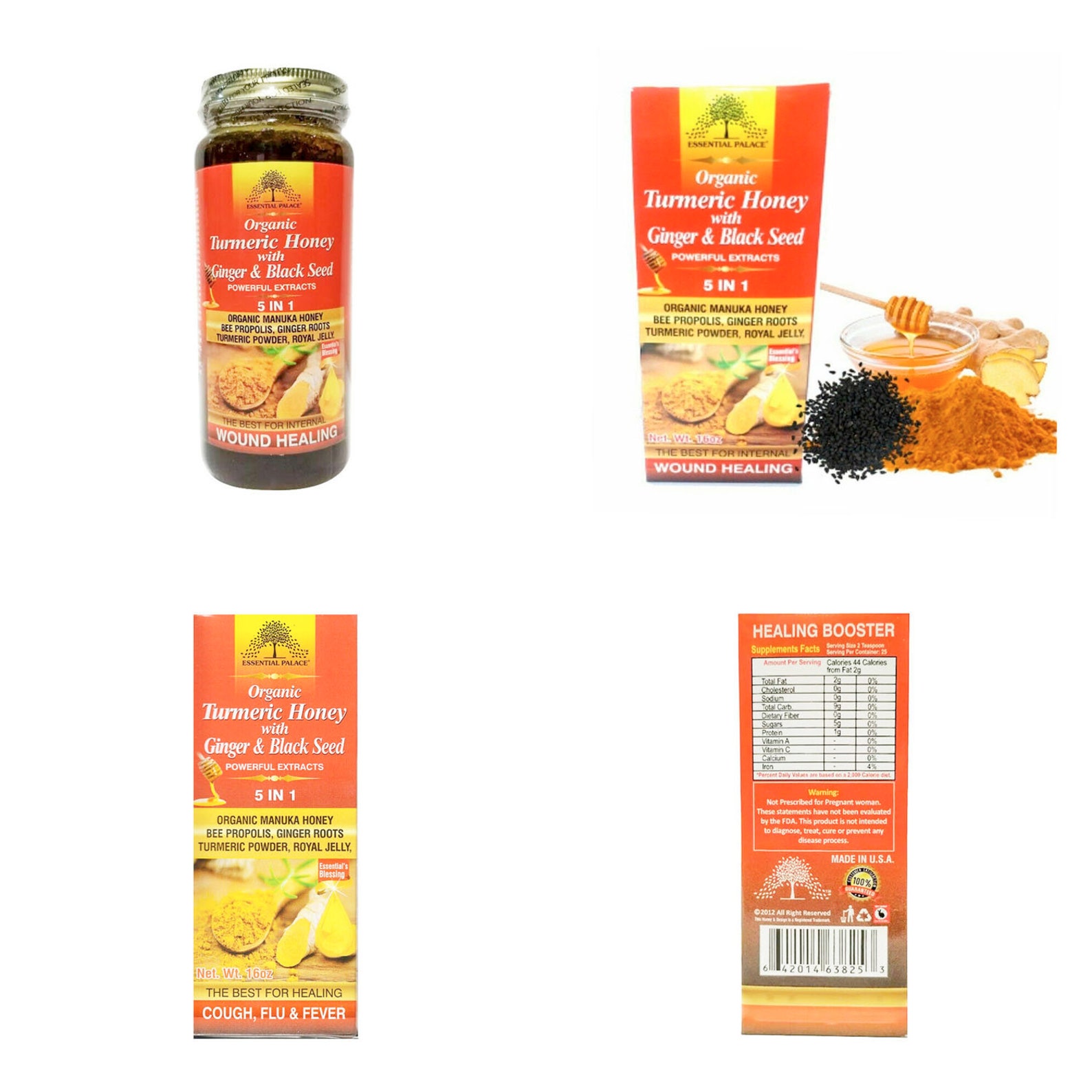 Turmeric Honey Ginger & Black Seed Oil Manuka Honey Honey Etsy