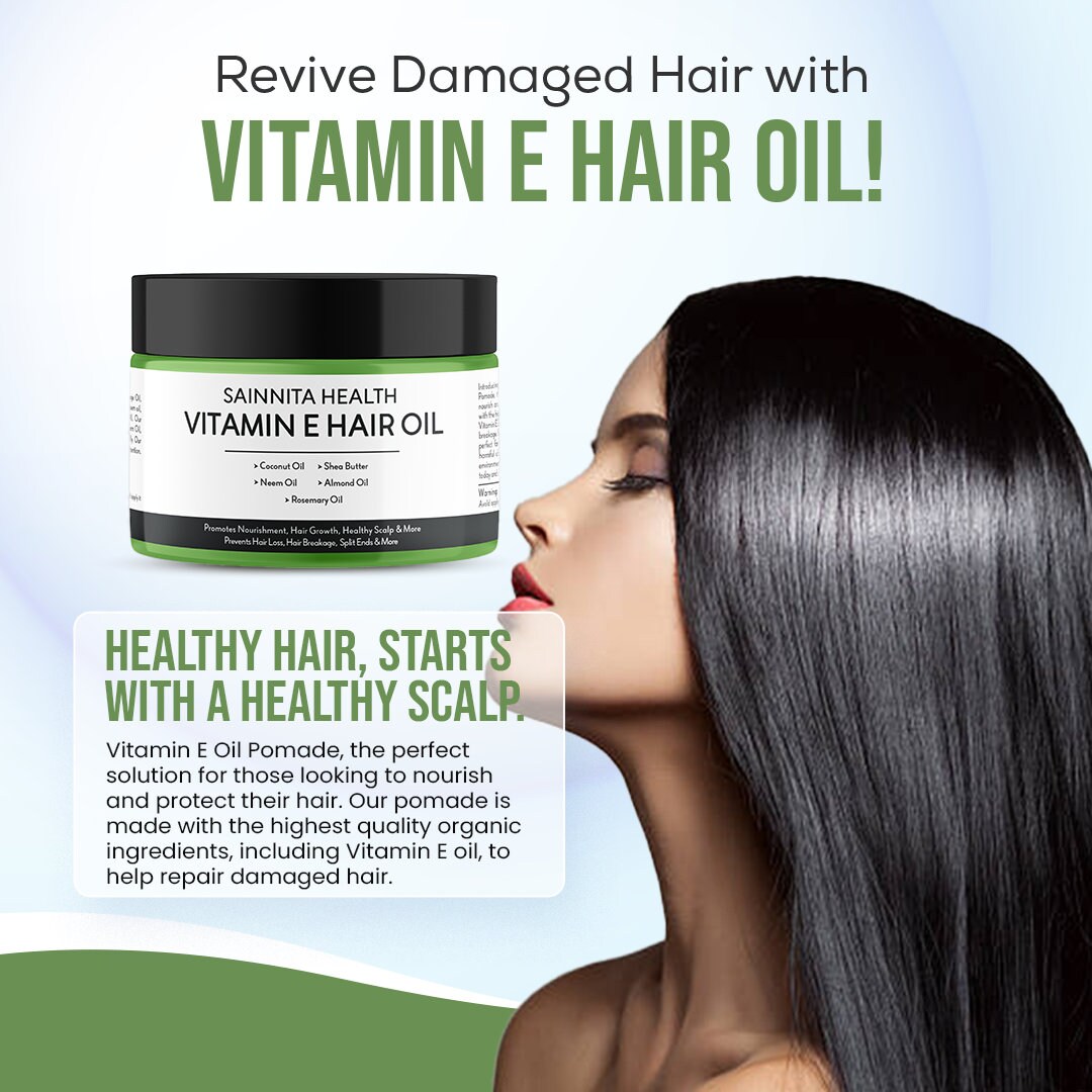 Vitamin E Hair Oil W Almond & Coconut Moisturizer Hair Etsy