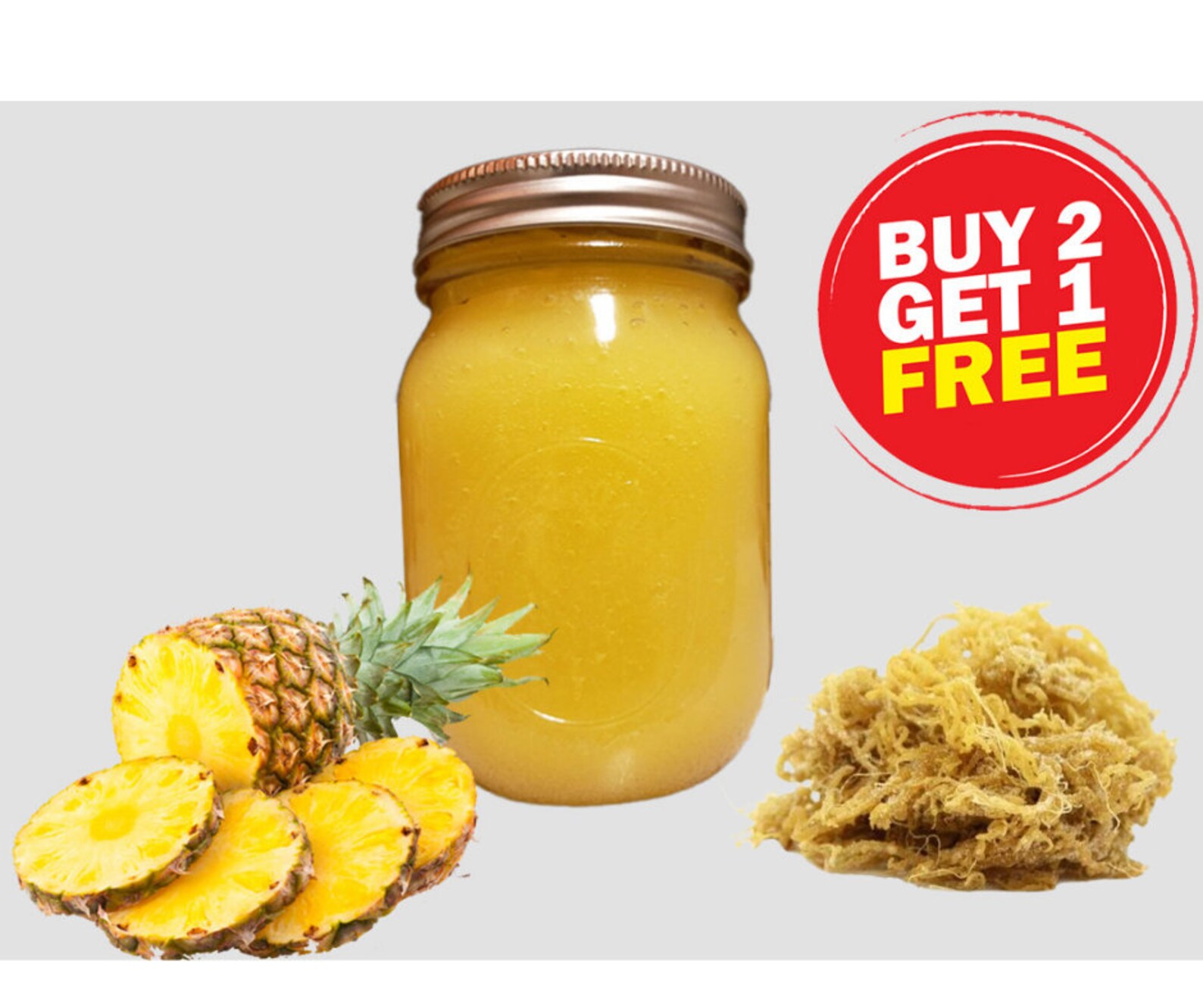 Pineapple Sea Moss Gel 100 Wild Crafted From the Caribbean Etsy