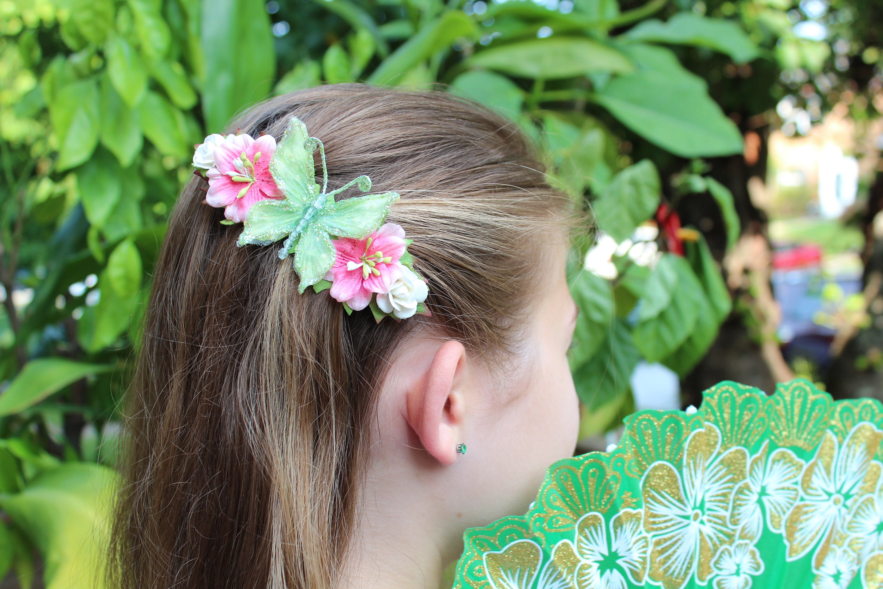 floral hair barrette