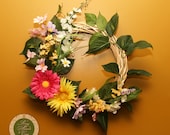 Frühling Kranz Ostern Kranz Muttertag Kranz Rattan geflochtenen Kranz Mom Mutter Geschenk Frau Geschenk Kranz unter 100 Ring um das gemütliche HDM