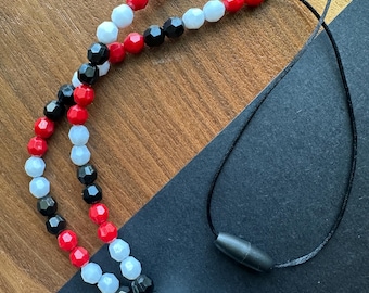Personalized Beaded Teacher Lanyard: Custom Nylon ID Badge Holder