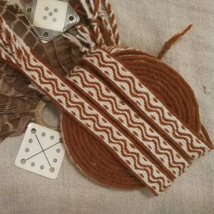 3,2 m of Tablet woven trim, reenactment garb, woven belt,