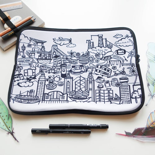 Kowloon City Mahjong Factory Laptop Sleeve 13 Inch Etsy