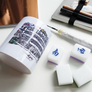 Mahjong Factory en Kowloon City Sketch - Taza