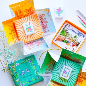 Hong Kong Hand-carved Mahjong & City Landscape Illustration - Traditional MJ patterns, cultural gift - Travel Mahjong City 3.0