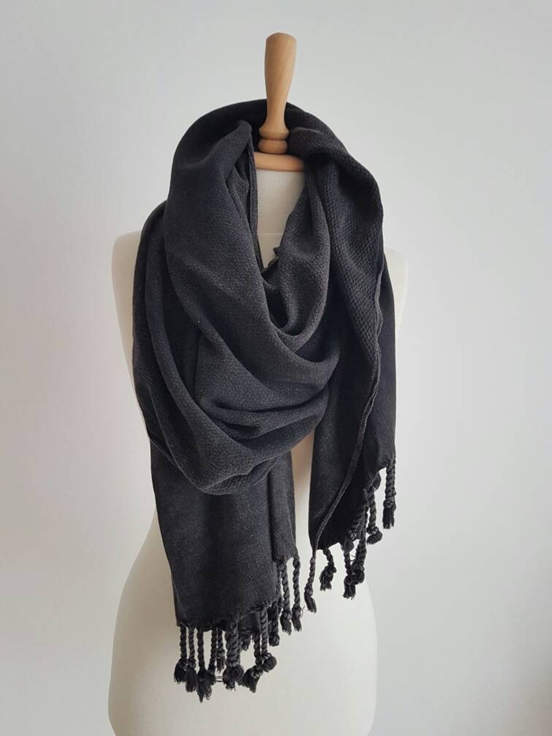 Soft Basic Scarf in Charcoal