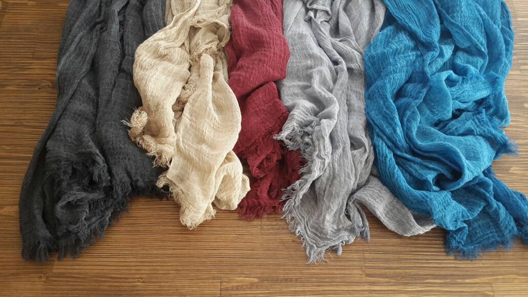 Lightweight Cotton Blanket Scarf Oversized Bohemian Scarf Etsy