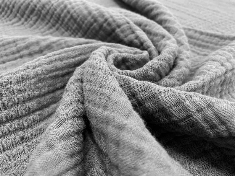 Black Muslin Blanket Bohemian Coverlet King Size Bedspread 4 Layer Muslin Pillow Case Gauze Cotton BedCover Housewarming Gift image 7