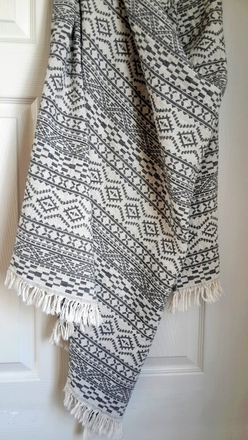 Boho Beach Towel Yoga Towel Soft Cotton Towel Geometric Etsy