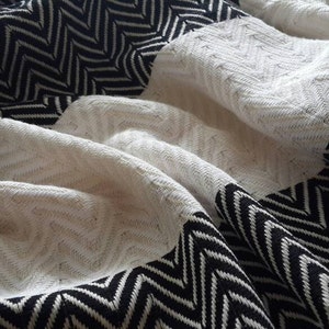 BohoChic throw towel Yoga towel mat Chevron ZigZag fouta Woven Cotton towel Luxurious towel throw Yachting towels image 1