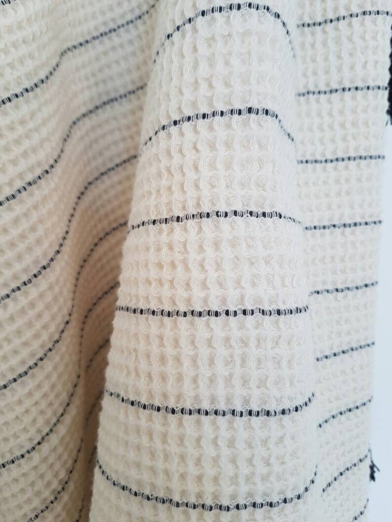 Stripe Throw Blanket With Tassels Bridesmaid Gift Bohemian Etsy