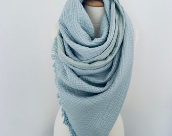 Pastel Sage GreenScarf - Ultra Soft Oversized Scarf - Comfy Woman Shawl - Bridesmaid Gift - Huge Travel Scarf - CoverUp Wrap - Double Layer