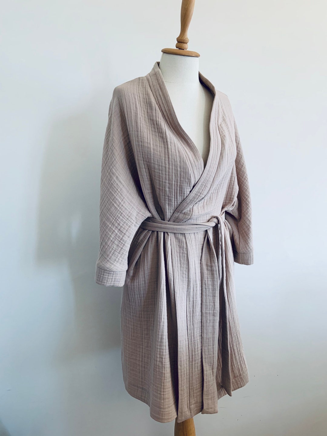 Bathrobe for Women 13 Colors Available Cotton Kimono Robe Soft Muslin ...