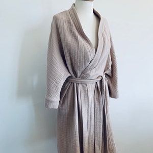 Bathrobe for Women - 13 Colors Available - Cotton Kimono Robe - Soft Muslin Clothing - Christmas Gift