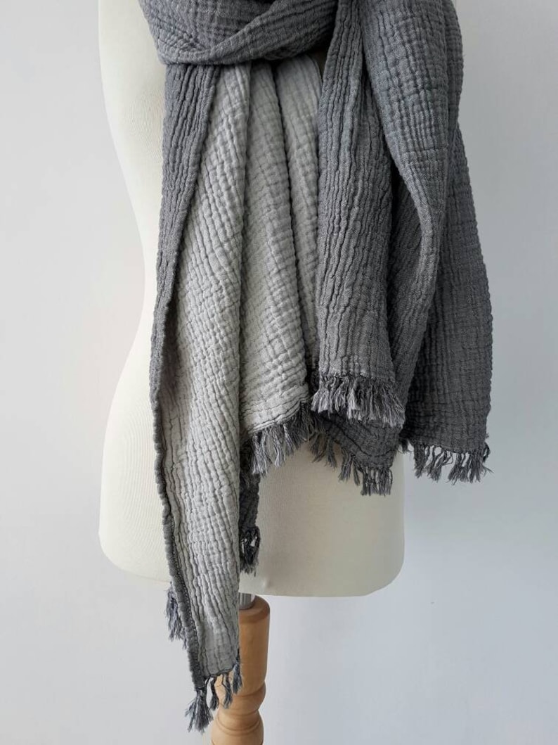 Huge Grey Scarf Bohemian Style Wrap Ultrasoft Oversized - Etsy