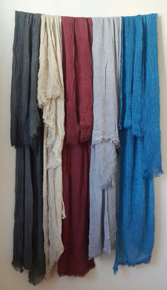 Lightweight Cotton Blanket Scarf Oversized Bohemian Scarf Etsy