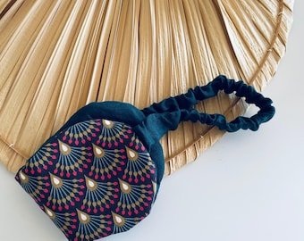 Maschera per dormire, da viaggio, realizzata a mano, in morbido lino e cotone, per yoga e meditazione, regalo per la fidanzata